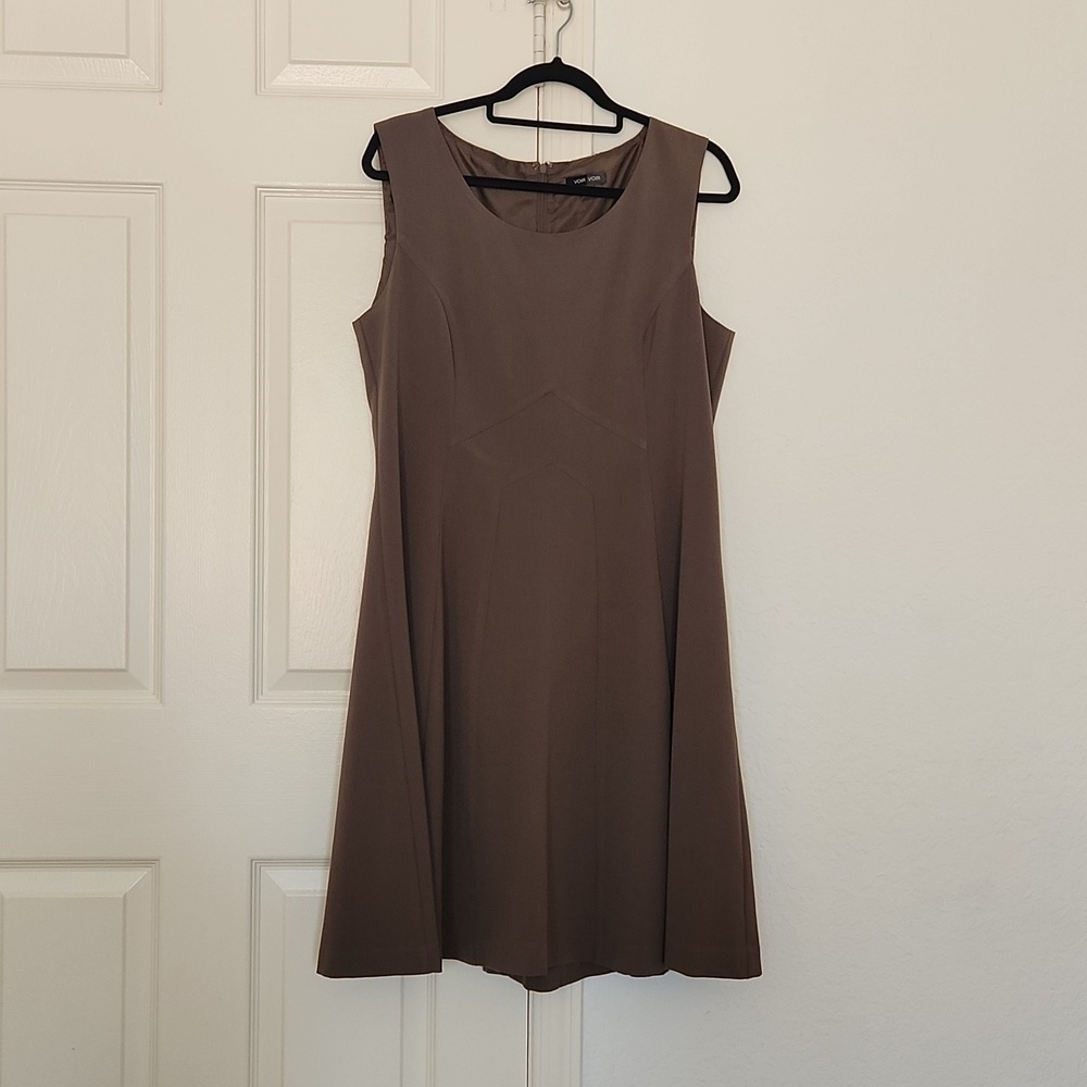 Voir Voir Brown Contemporary Midi Dress Sizee 12